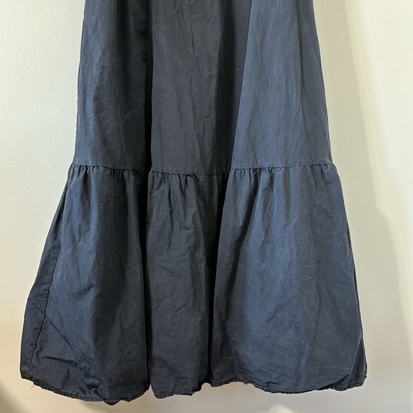 ASTR THE LABEL Tiered Poplin Square Neck Black Midi Dress Size Medium - Picture 4 of 10